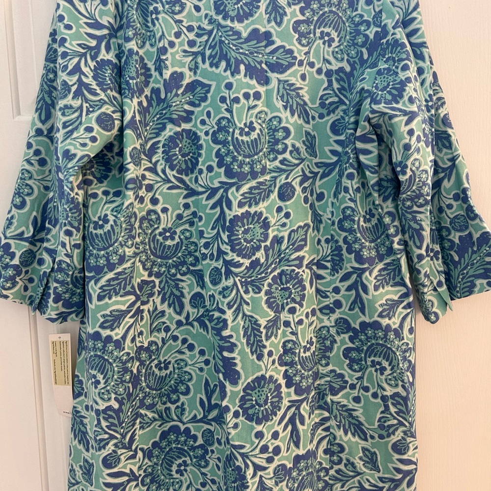Sigrid Olsen Signature Tunic Jacket Island Flower 3/4 Sleeve size Medium - Picture 10 of 10